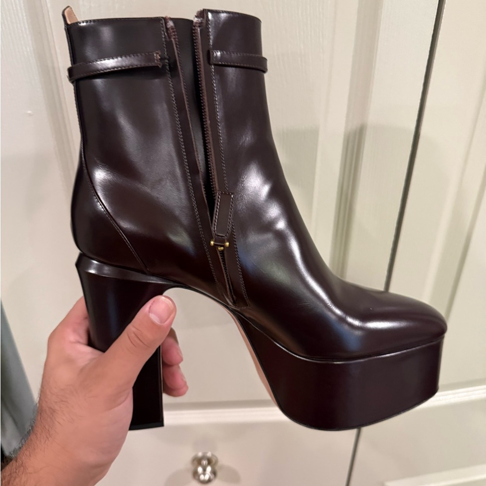 Valentino Garavani Dark Brown Heeled Boots